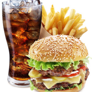 zestaw z hamburgerem