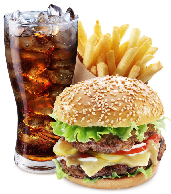 zestaw z hamburgerem