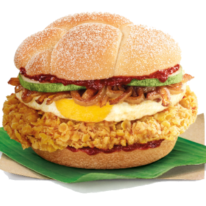 Kanapka z burgerem z kurczaka